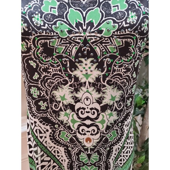 Style & Co. Women's Multicolor Polyester Scoop Neck Short Sleeve Top Blouse XL - Picture 3 of 12